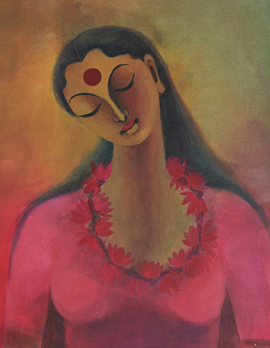 MR0044 
Vishnupriya 
Acrylic on Canvas 
30 x 15 inches 
Available